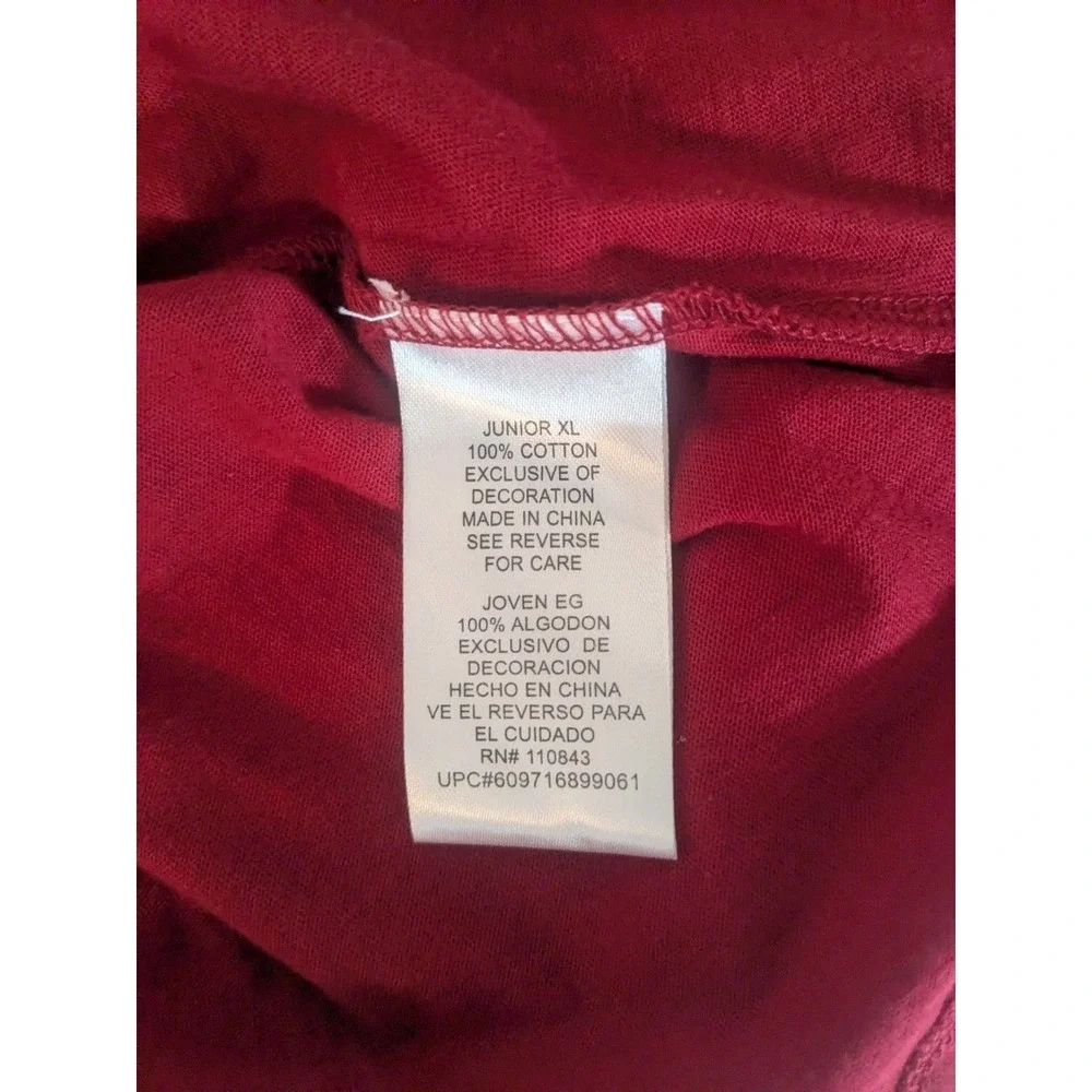 LEI Jrs XL Red Y2K Boho Babydoll top Crochet Lace Sleeveless Empire Waist Tie - Picture 6 of 6